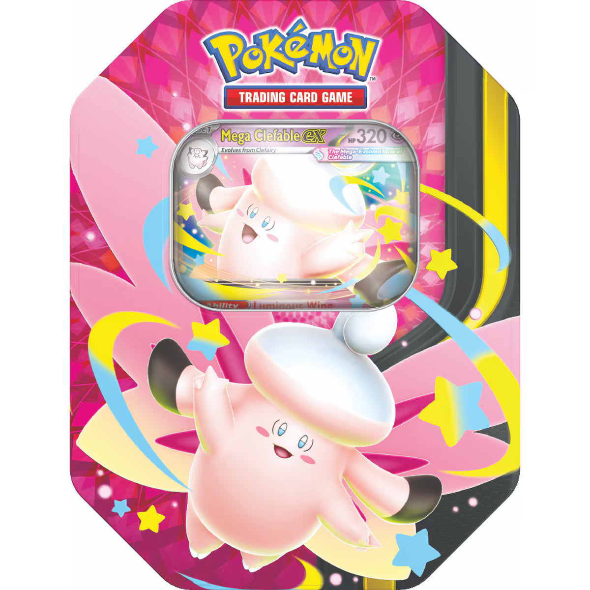 Pokémon Mega Moonlit ex Tin (Combo: Mega Genga & Clefable)