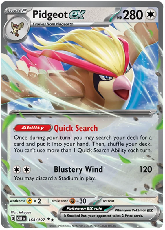 Pidgeot ex 164/197