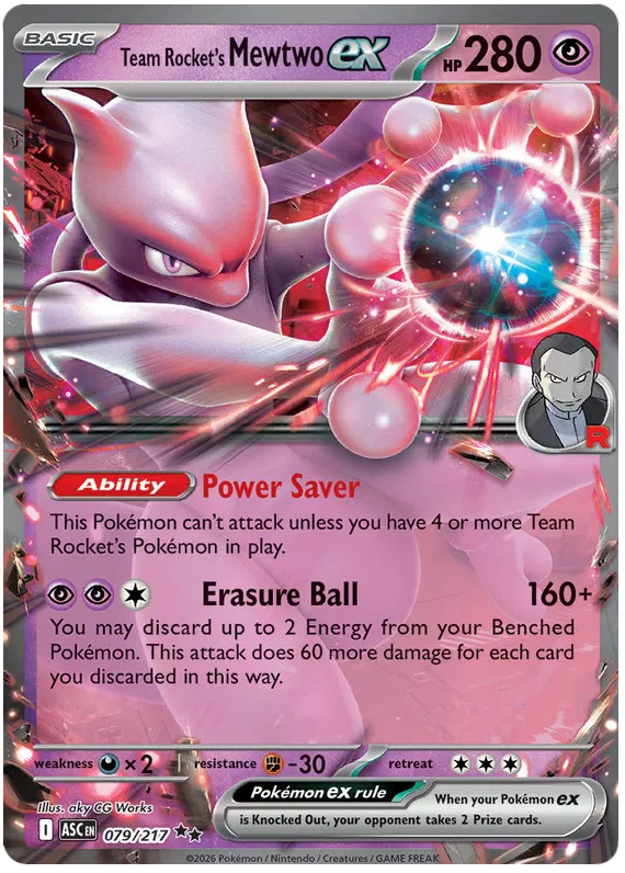 Team Rocket's Mewtwo ex 79/217