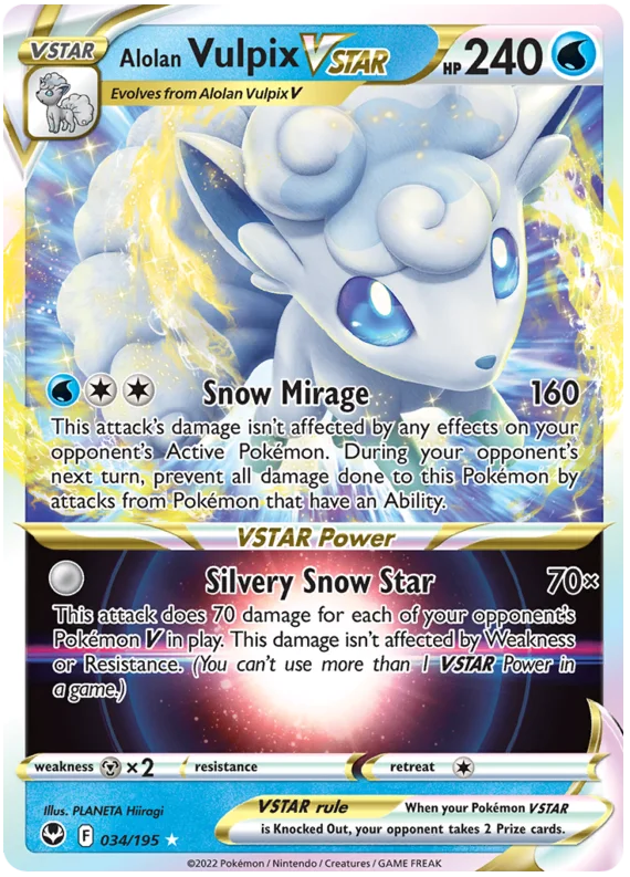 Alolan Vulpix VSTAR 34/195