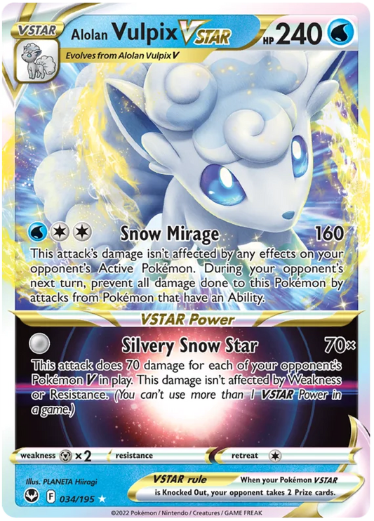 Alolan Vulpix VSTAR 34/195