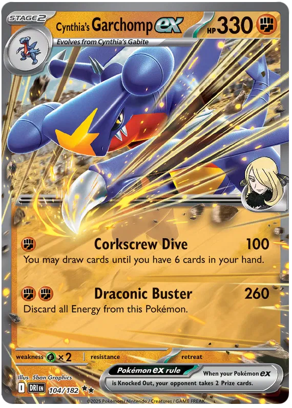 Cynthia's Garchomp ex 104/182