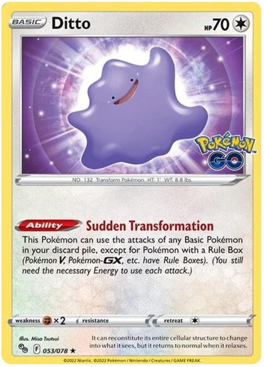 Ditto 53/78 (Bidoof peel off)
