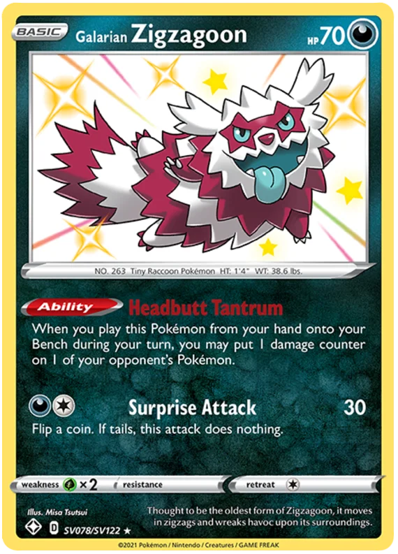 Galarian Zigzagoon SV78/SV122