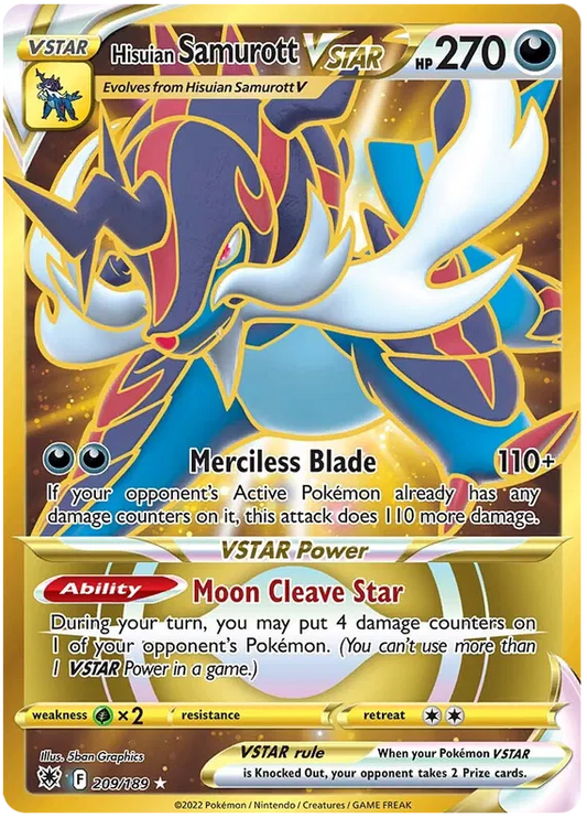Hisuian Samurott VSTAR 209/189
