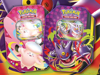 Pokémon Mega Moonlit ex Tin (Combo: Mega Genga & Clefable)