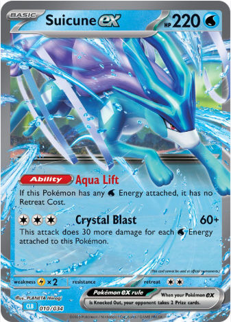 Suicune ex 10/34 (Trading Card Game Classic)