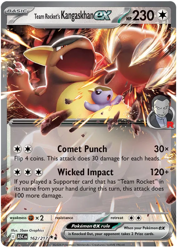 Team Rocket's Kangaskhan ex 162/217